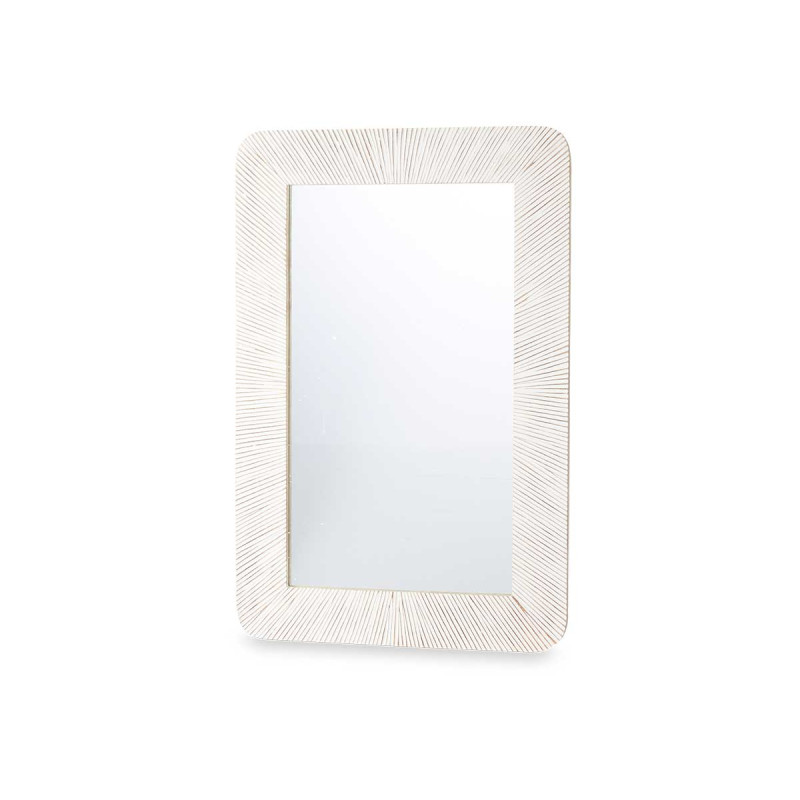 MIRROR 60 X 90 CM LINES NATURAL WHITE