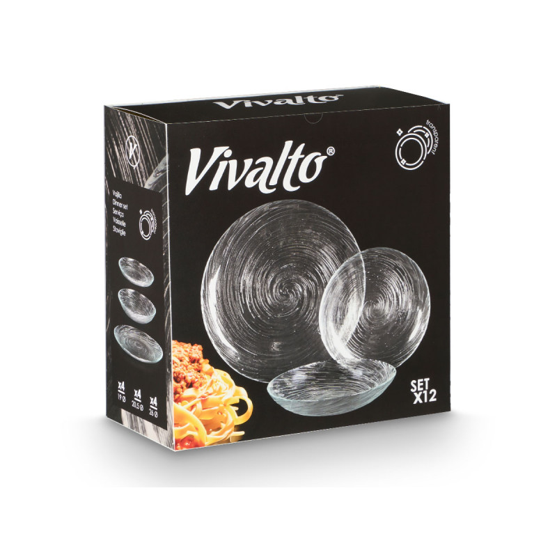 VAISSELLE EN VERRE 12 PIÈCES