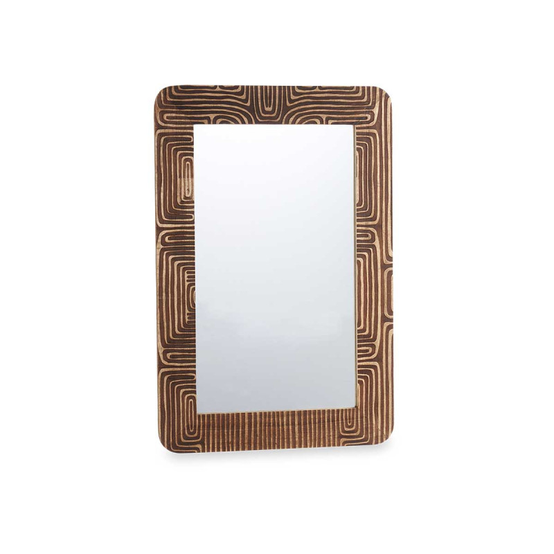 MIRROR 60 X 90 CM CURVES NATURAL