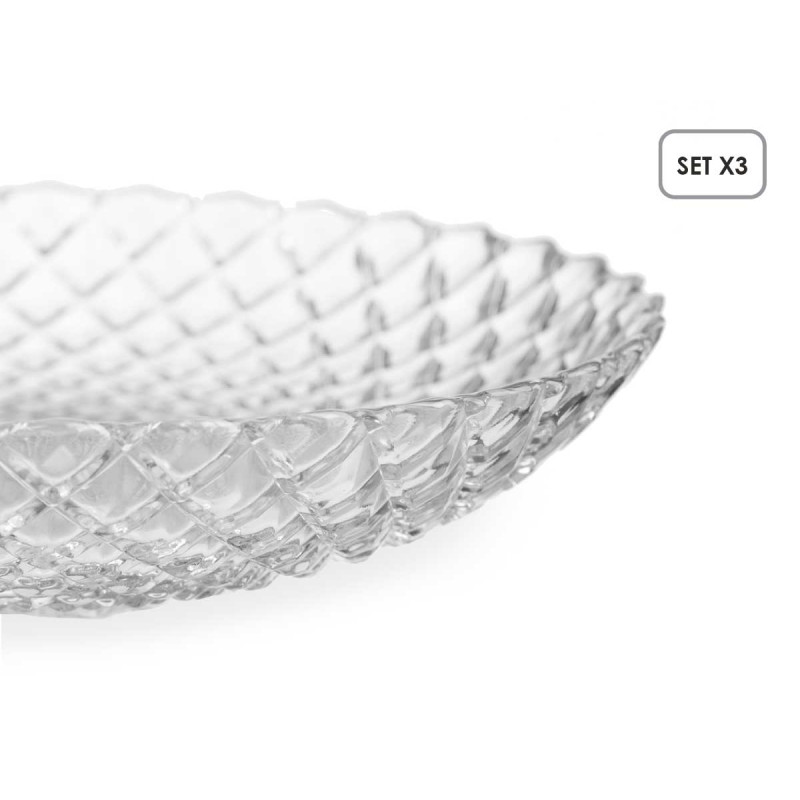 GLASS DINNERWARE 12 PCS