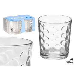 SET 4 VERRES CRISTAL POINTS 360 ML 