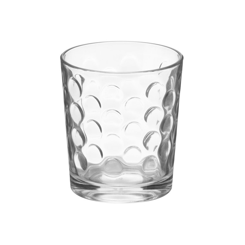 CONJ 4 COPOS VIDRO PADRAO PONTOS 360ML