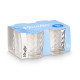 SET 4 CUPS STRIPED GLASS 360 ML