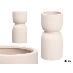 VASE DIABOLO 27CM BLANC