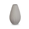 VASO CERAMICA RISCAS DIAGONAIS 41CM CINZENTO