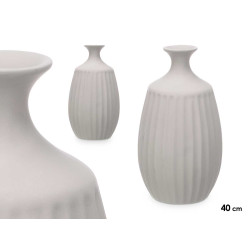 CERAMIC VASE NARROW NECK 39CM GREY