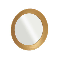 MIROIR ROND DORE 80CM