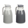 PLASTIC THERMOS FLASK GREY 1L ASSORT 2 