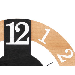 WALL CLOCK BLACK NATURAL