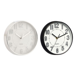 HORLOGE RONDE 20 CM NOMBRES RAYURES ASSORT 2 
