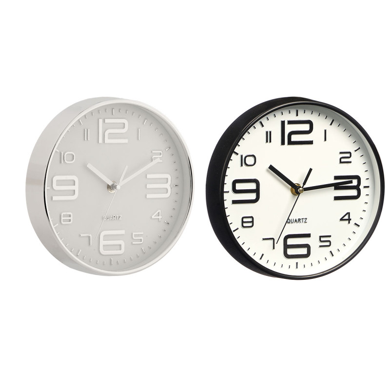 ROUND CLOCK 20 CM BIG NUMBERS ASSORTED 2
