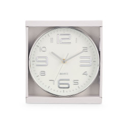 HORLOGE RONDE 20 CM NOMBRES GRANDS ASSORT 2 