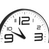 HORLOGE RONDE 30 CM NOMBRES GRANDS ASSORT 2 