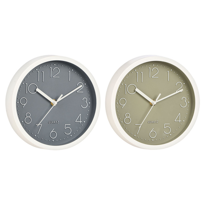 RELOJ REDONDO 20 CM SENCILLO SURT 2 