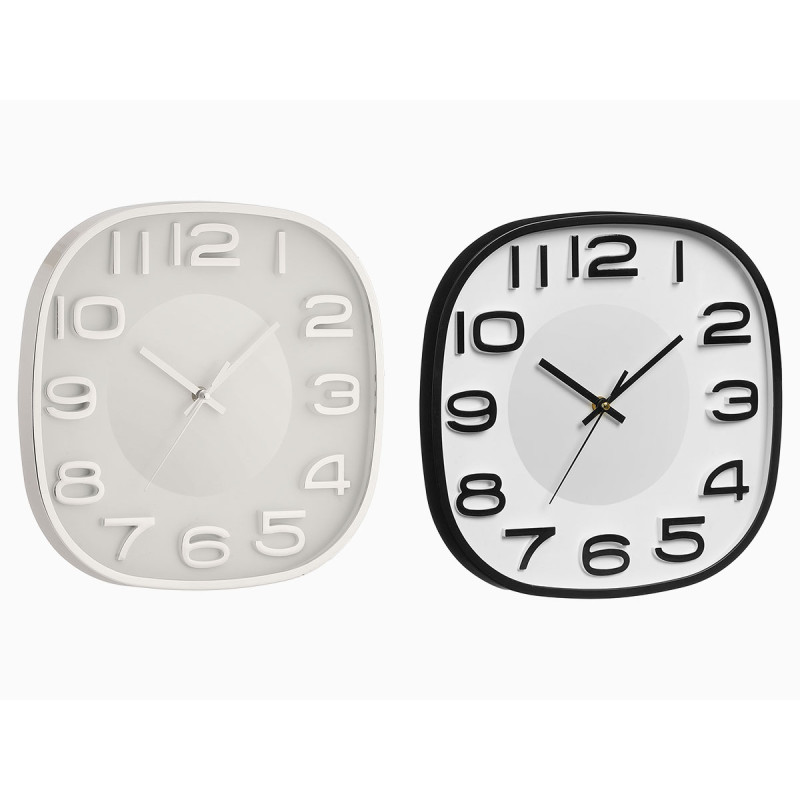 SQUARE CLOCK 30X30CM ASSORTED 2