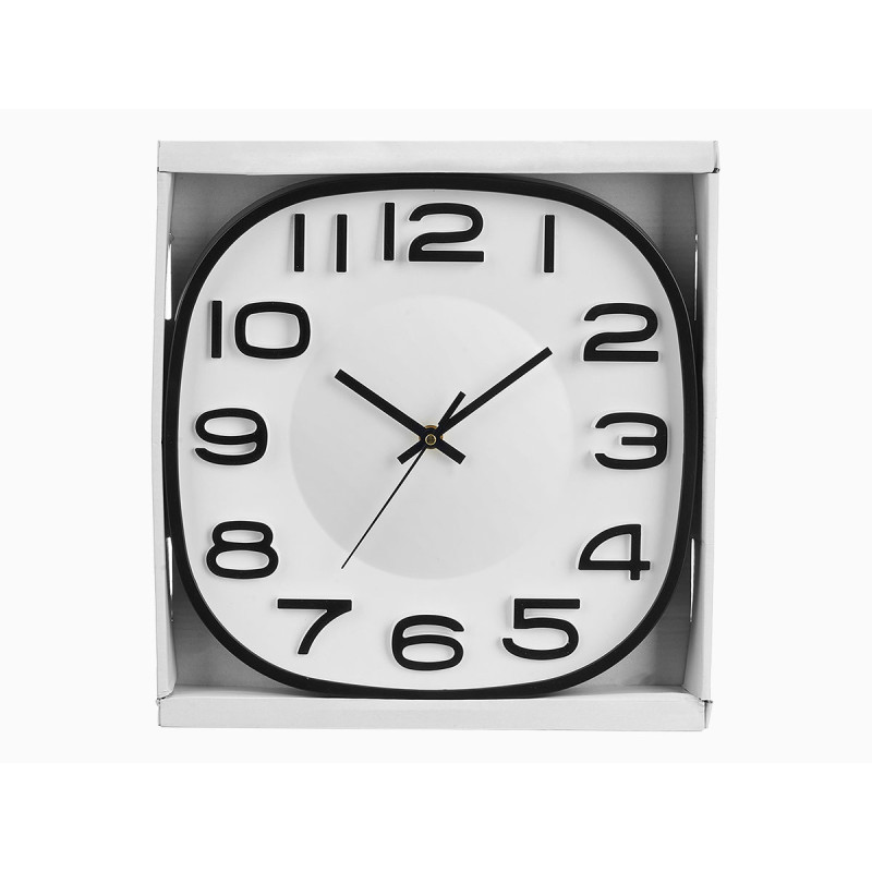 SQUARE CLOCK 30X30CM ASSORTED 2