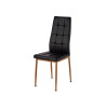 SILLA NEGRA PATAS COLOR MADERA
