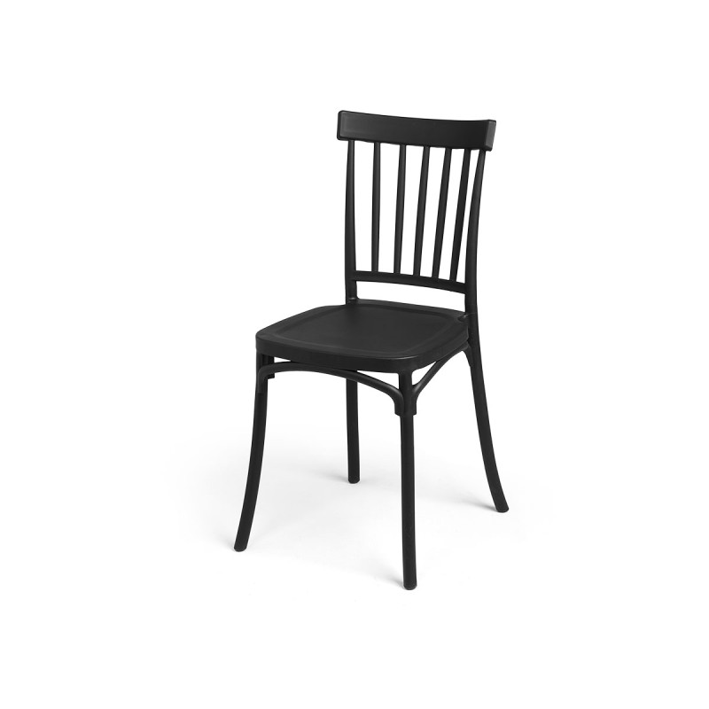 SILLA BARRAS NEGRA