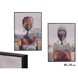 WOMAN EARRINGS PAINTING AST 2 50X70CM