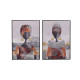 CUADROS MUJER PENDIENTES SURT 2 50X70CM
