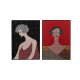 CUADROS MUJER RECORTES SURT 2 50X70CM