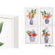 QUADRO JARRA AZUL SORT 4 30X40CM