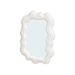 ESPEJO PLASTICO FORMA BLANCO 45CM