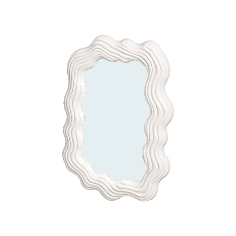 ESPEJO PLASTICO FORMA BLANCO 45CM