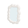 WHITE PLASTIC MIRROR SHAPE 45CM