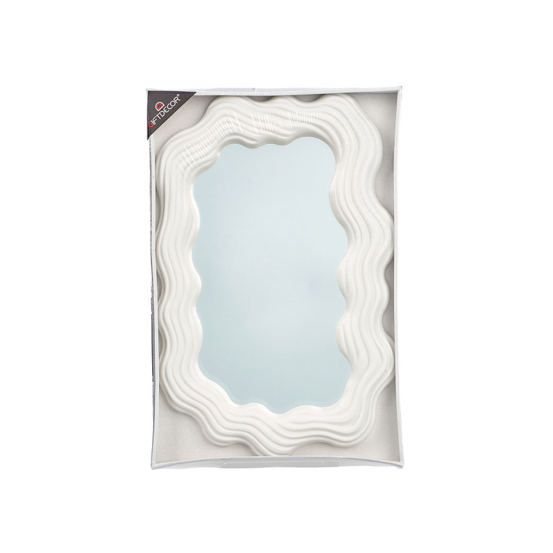 MIROIR EN PLASTIQUE BLANC 45CM