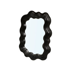ESPELHO MOLDADO EM PLÁSTICO PRETO 45CM