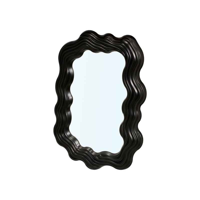 ESPEJO PLASTICO FORMA NEGRO 45CM