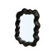 BLACK PLASTIC SHAPED MIRROR 45CM