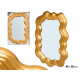 MIROIR PLASTIQUE DORÉ 45CM