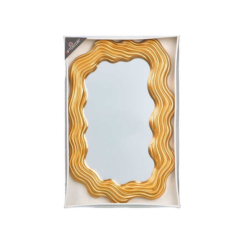 MIROIR PLASTIQUE DORÉ 45CM