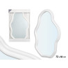MIROIR DE FORME EN PLASTIQUE BLANC 72CM