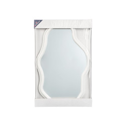 ESPEJO PLASTICO FORMA BLANCO 72CM