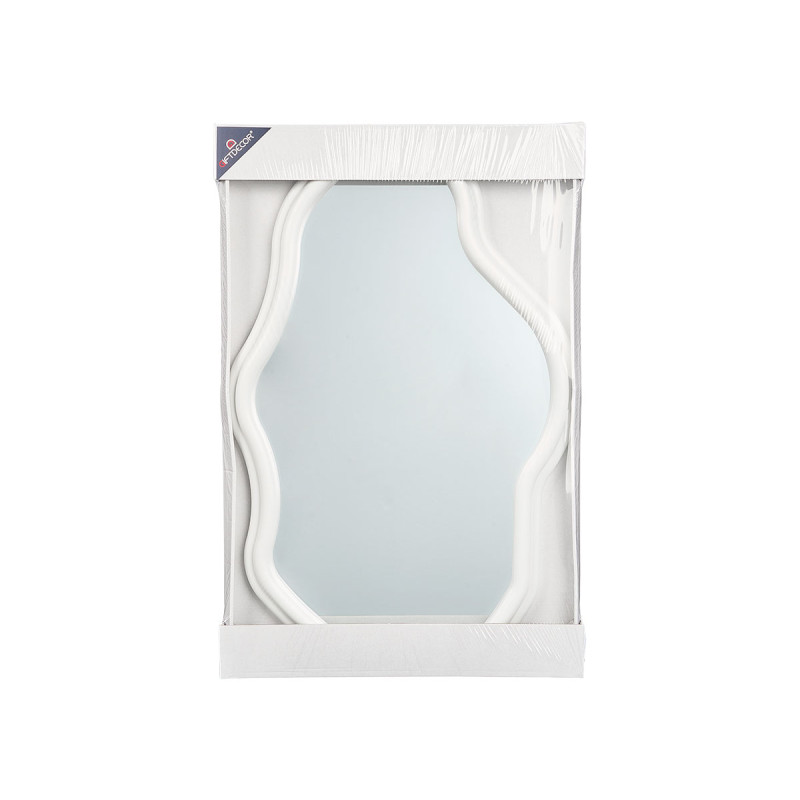 ESPEJO PLASTICO FORMA BLANCO 72CM
