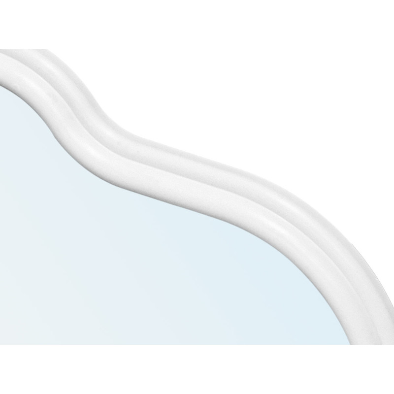 MIROIR DE FORME EN PLASTIQUE BLANC 72CM