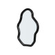 BLACK PLASTIC SHAPED MIRROR 72CM