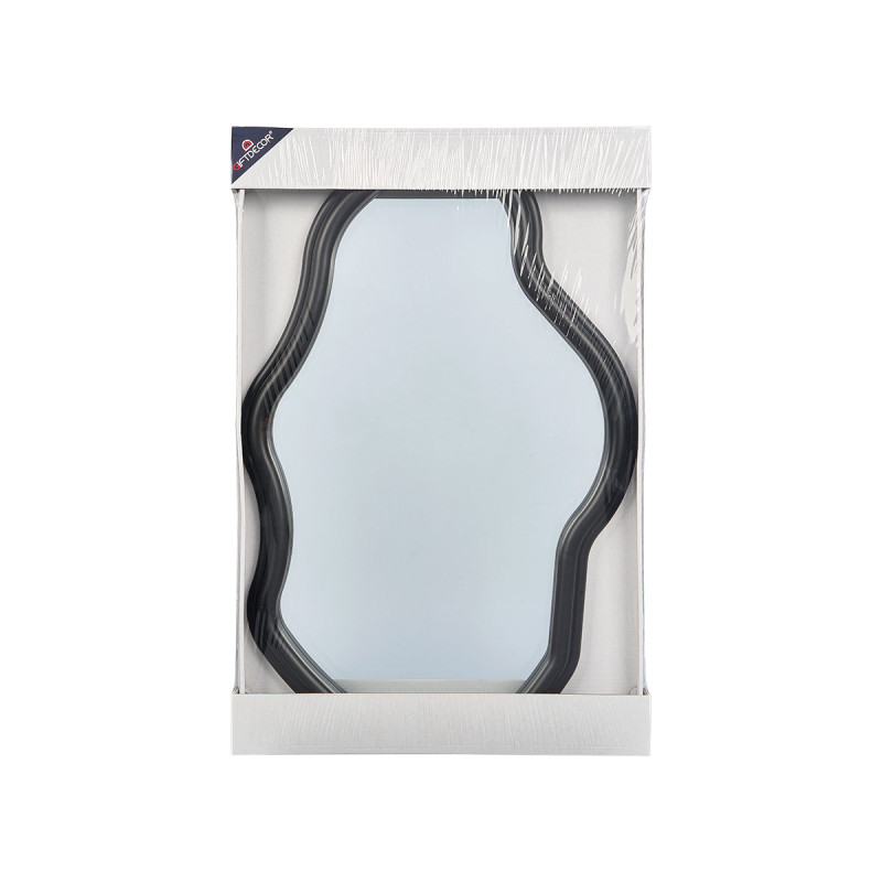 ESPEJO PLASTICO FORMA NEGRO 72CM
