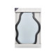 MIROIR DE FORME EN PLASTIQUE NOIR 72CM
