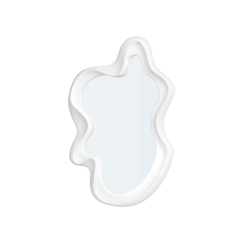 ESPEJO PLASTICO FORMA BLANCO 80CM