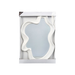ESPEJO PLASTICO FORMA BLANCO 80CM