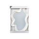 ESPEJO PLASTICO FORMA BLANCO 80CM