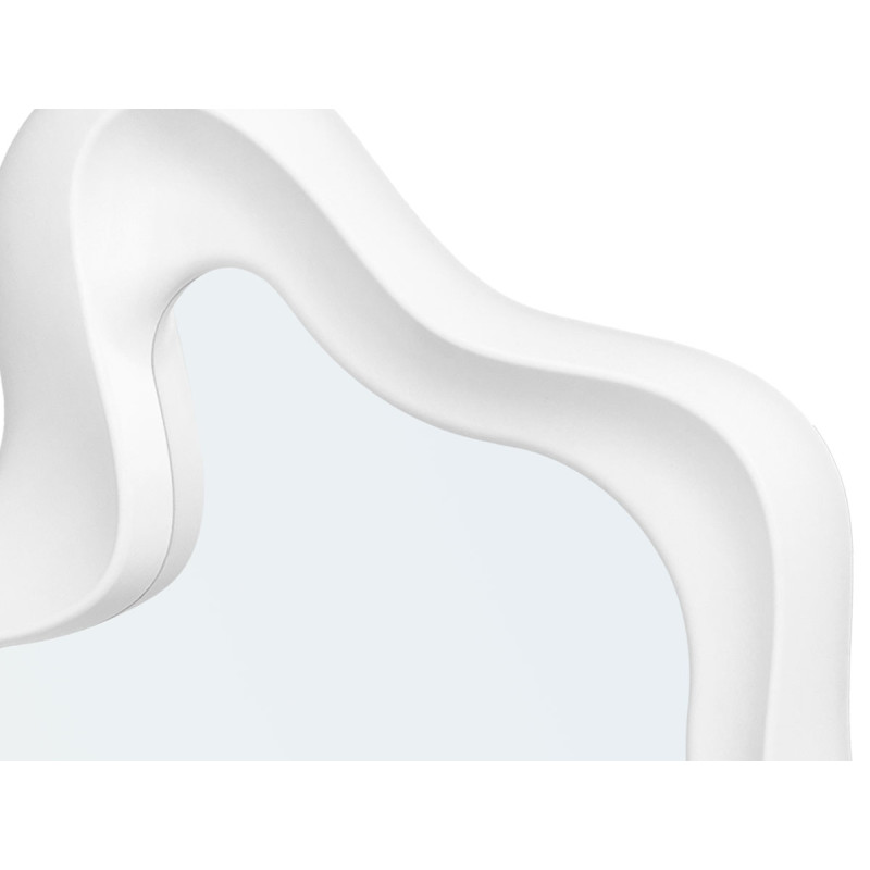 MIROIR EN PLASTIQUE BLANC FORME 80CM