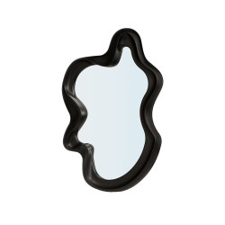 ESPELHO EM FORMA DE PLÁSTICO PRETO 80CM