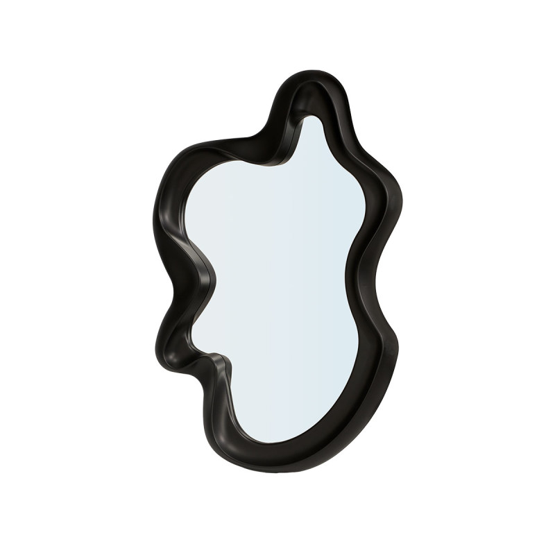 ESPEJO PLASTICO FORMA NEGRO 80CM