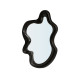MIROIR DE FORME EN PLASTIQUE NOIR 80CM