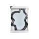 ESPEJO PLASTICO FORMA NEGRO 80CM